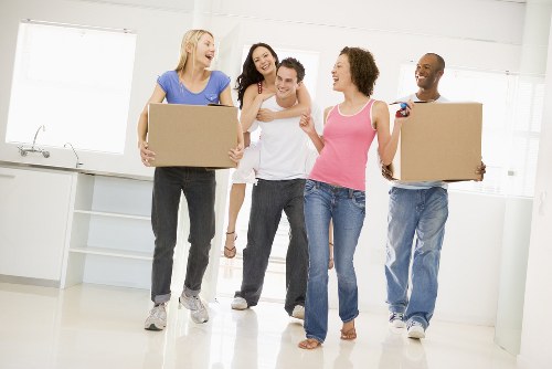 House removalists in Holloway preparing boxes for a local move