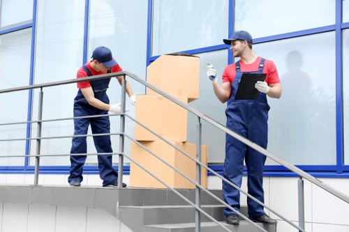 Van loading service with movers handling household items