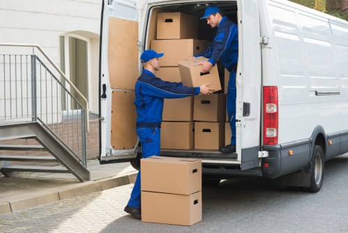 Commercial moving team planning an office relocation in Holloway