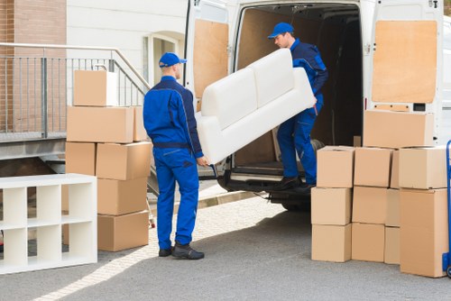 Low-carbon van used for sustainable removals in Holloway