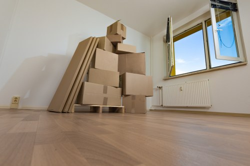 Careful packing for a student move in Holloway