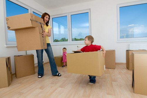 Careful furniture handling during a Holloway man with a van service